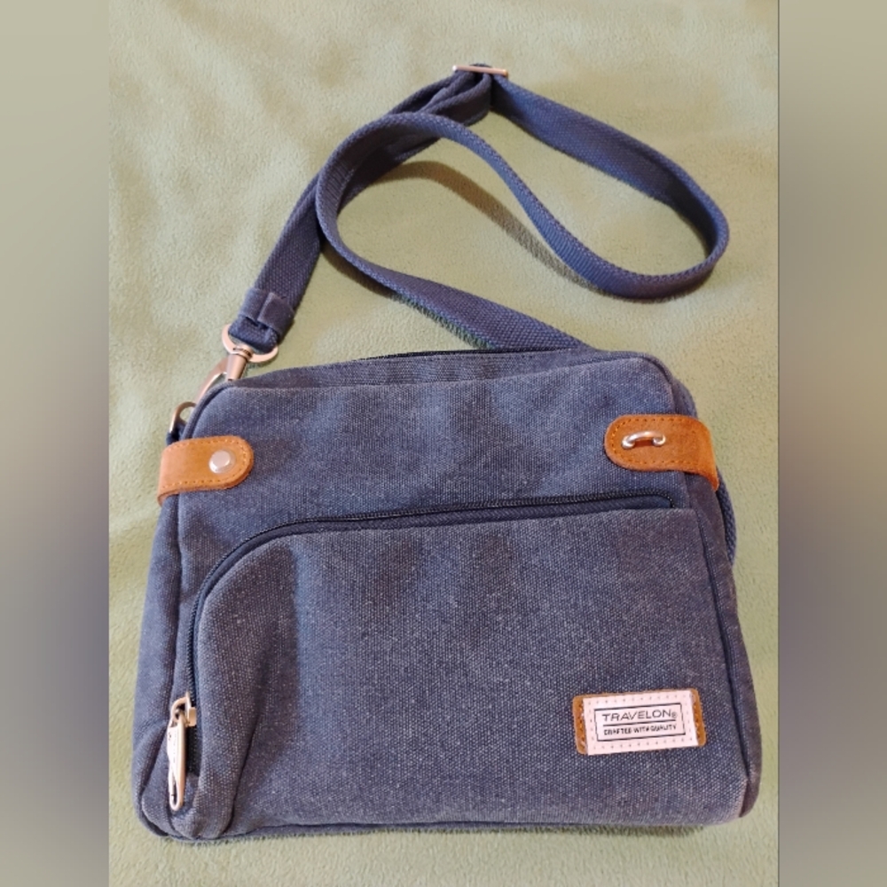 Travelon denim crossbody bag